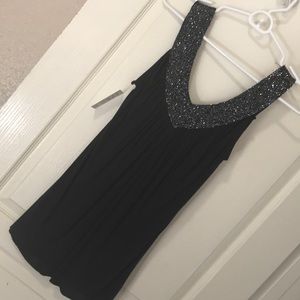 Dark blue Matty M beaded tank